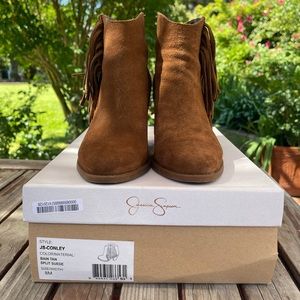 Jessica Simpson fringe booties